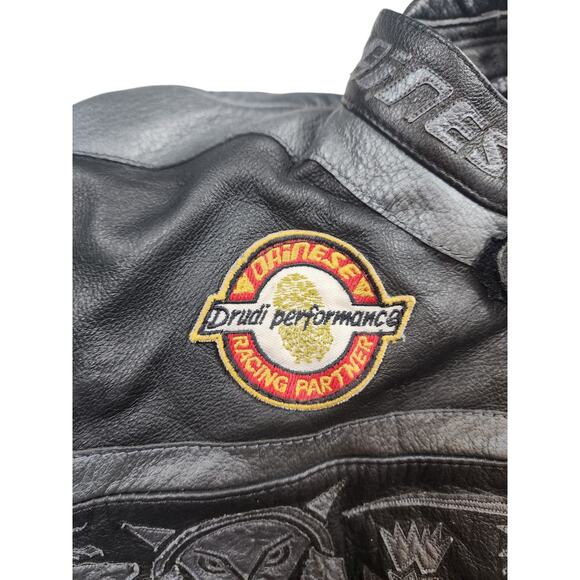 Dainese Jacket Small 46 Leather Motorcycle Drudi Racing Armor Italy MotoGP Devil - Picture 5 of 16